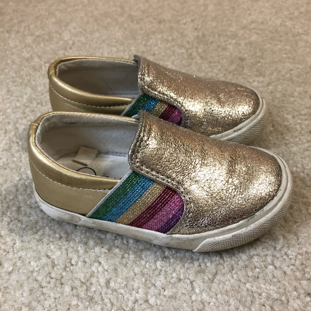 Cat and Jack gold toddler shoes